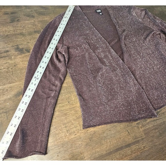 Eileen Fisher Brown Metallic Open Knit Cardigan XL Lagenlook Wedding Formal‎ - Picture 9 of 12